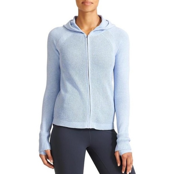 Athleta Sweaters - Athleta Warm Thick Sweater Hoodie Periwinkle